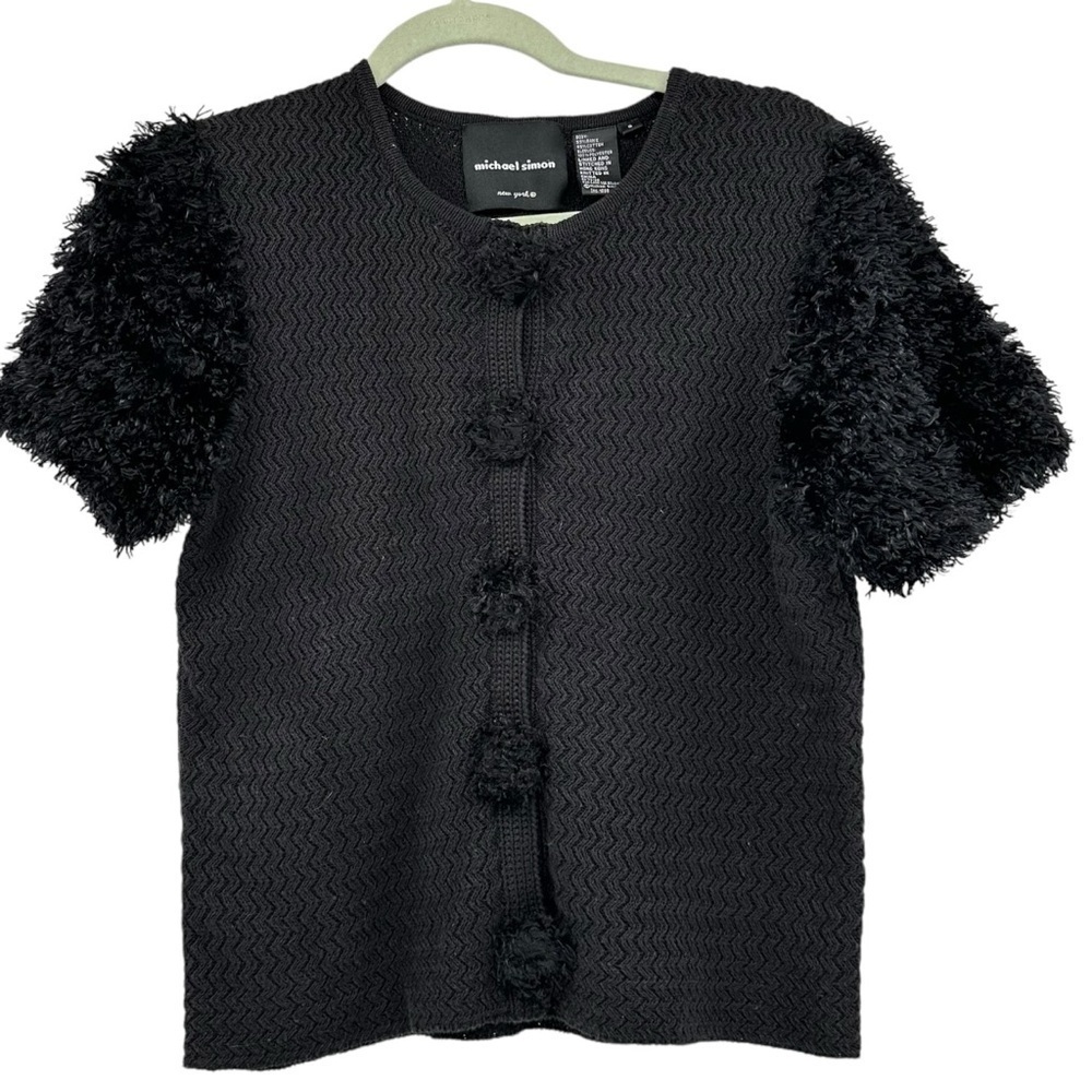 Vintage‎ Michael Simon New York Sweater Size Small Cozy Knit Black